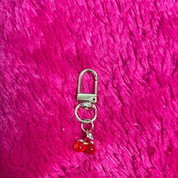 Elegant Silver Keychain with Red Accents - Picture 1 of 3